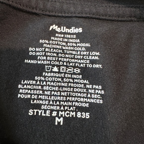 MeUndies Men’s Tank Top Size Medium Black - Picture 5 of 6